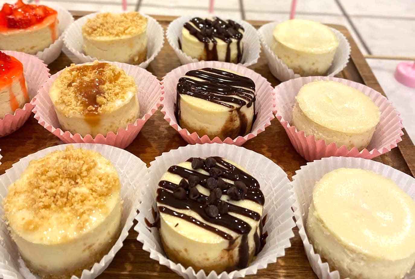 Array of cheesecakes